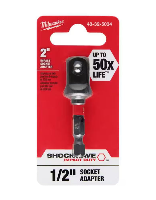 Load image into Gallery viewer, SHOCKWAVE Impact Duty 1/2 In. Alloy Alloy Steel Square Socket Adapter Bit
