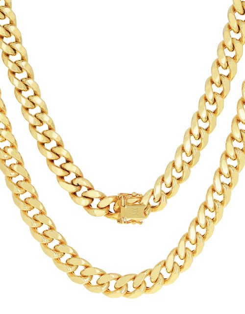 Load image into Gallery viewer, 14K Yellow Gold 7.5Mm Miami Cuban Link Chain Necklace, Mens Womens Jewelry Box Clasp 16&quot; - 30&quot;
