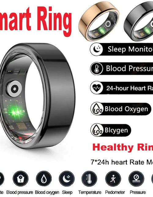 Load image into Gallery viewer, 5ATM Waterproof Smart Ring for Men Women Health Monitoring 100+ Sport Modes Fitness Tracking Waterproof Sport Ring Smart 2024New
