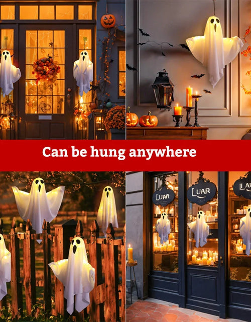 Load image into Gallery viewer, Halloween LED Glow Ghost Lights for Home Indoor Outdoor Hanging Decoration Haunted House Horror Props Bar Supplies 2024 New
