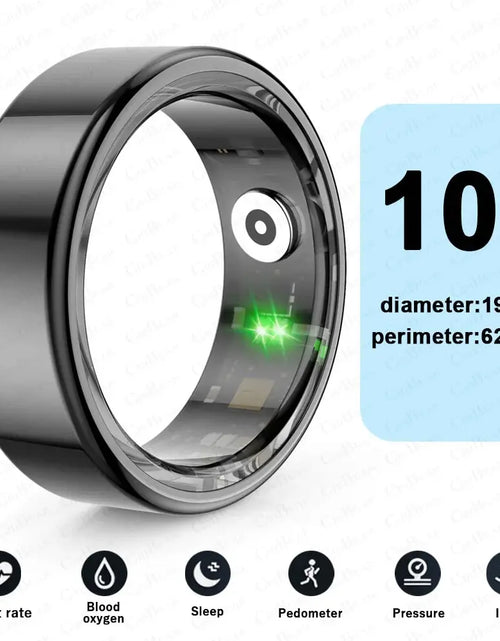 Load image into Gallery viewer, 5ATM Waterproof Smart Ring for Men Women Health Monitoring 100+ Sport Modes Fitness Tracking Waterproof Sport Ring Smart 2024New
