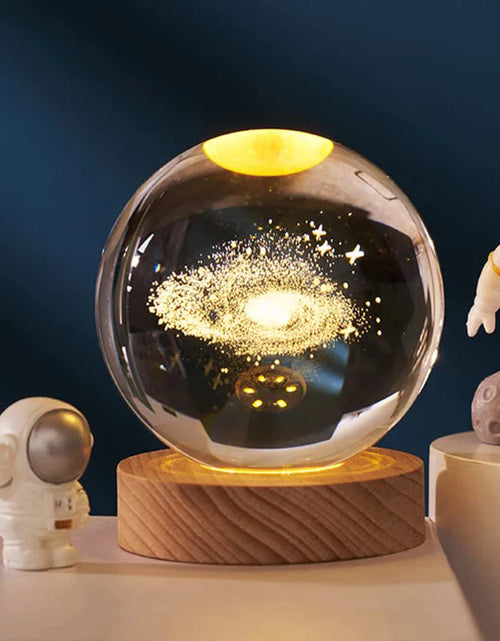 Load image into Gallery viewer, Crystal Ball Night Lights Glowing Planet Galaxy Astronaut 3D Moon Table Lamp USB Atmosphere Lamp Tabletop Decorations Kid Gifts
