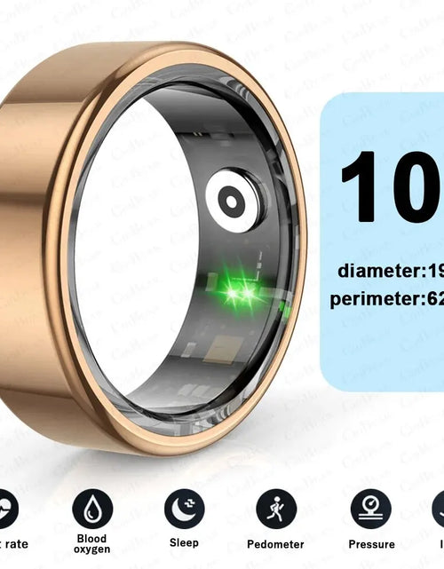 Load image into Gallery viewer, 5ATM Waterproof Smart Ring for Men Women Health Monitoring 100+ Sport Modes Fitness Tracking Waterproof Sport Ring Smart 2024New
