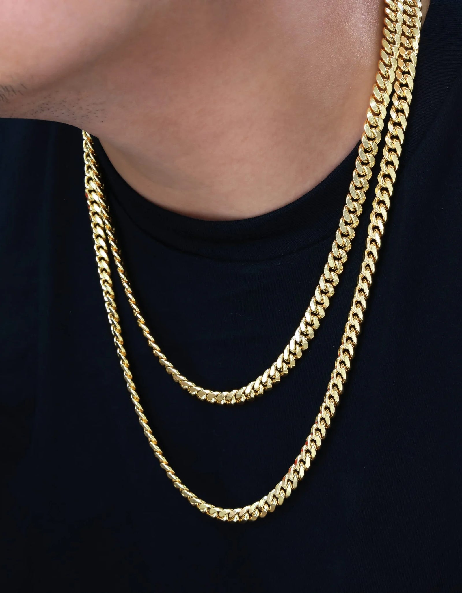 14K Yellow Gold 7.5Mm Miami Cuban Link Chain Necklace, Mens Womens Jewelry Box Clasp 16" - 30"