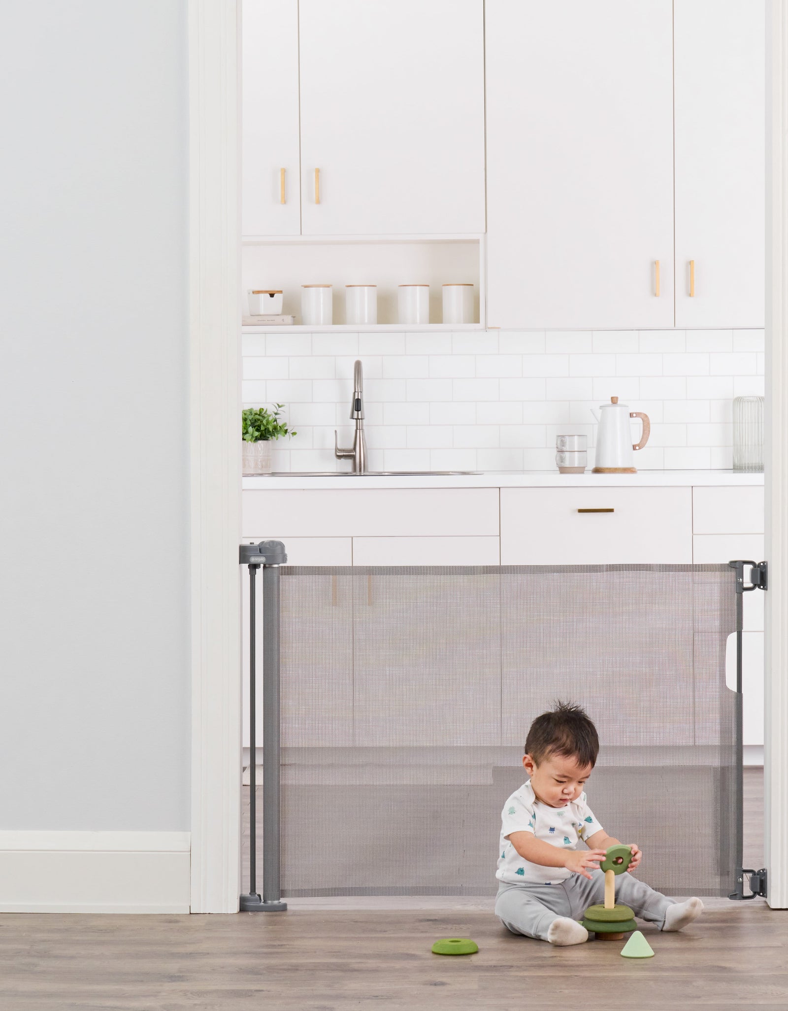 Retractable Baby Gate, Expands up to 50" Wide, Includes Wall Mounts